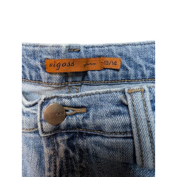 Vintage Y2K Vigoss Boot Jeans Womens 13/14 Mid Rise Rise Stretch Distressed - Picture 5 of 11